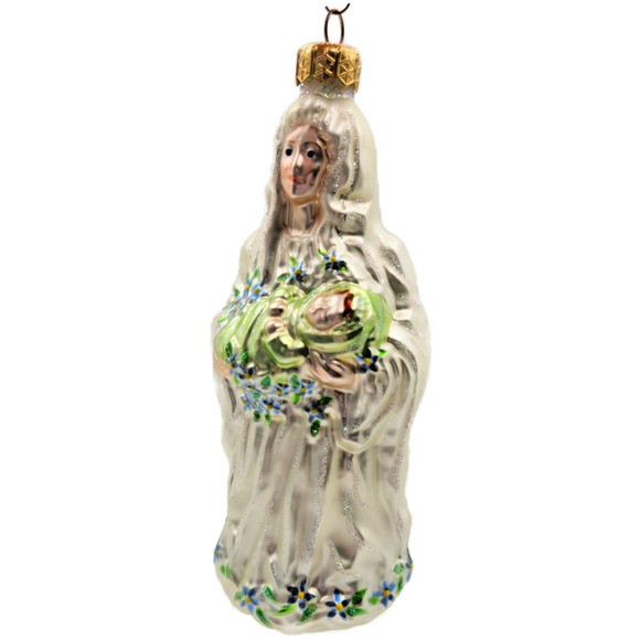 Patricia Breen Bountiful Madonna Baby Jesus Flowers Religous Christmas Ornament - Picture 3 of 11